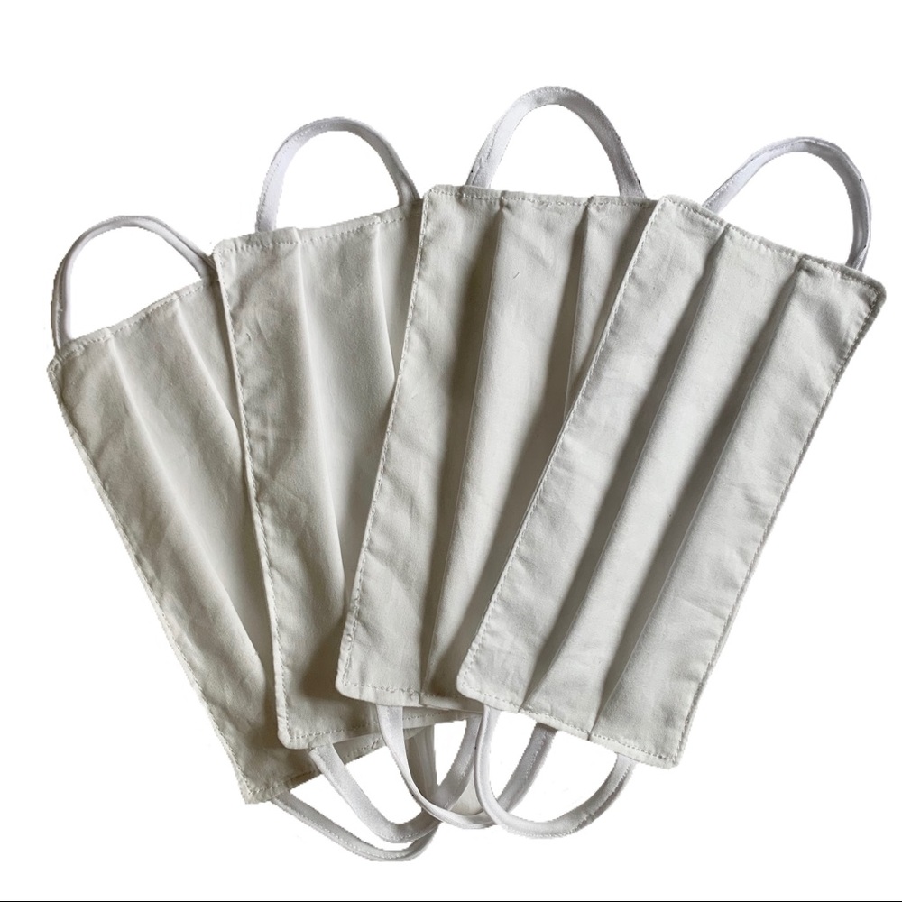 White reusable washable sanitary face mask